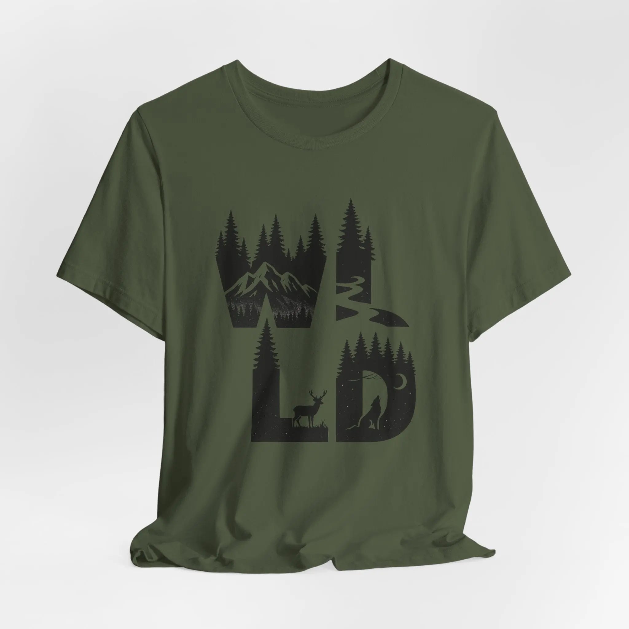 WILD Nature T-Shirt – Unisex Shirt mit Wald - & Tiermotiv | Nachhaltig & Bequem - ElmunoT-Shirt
