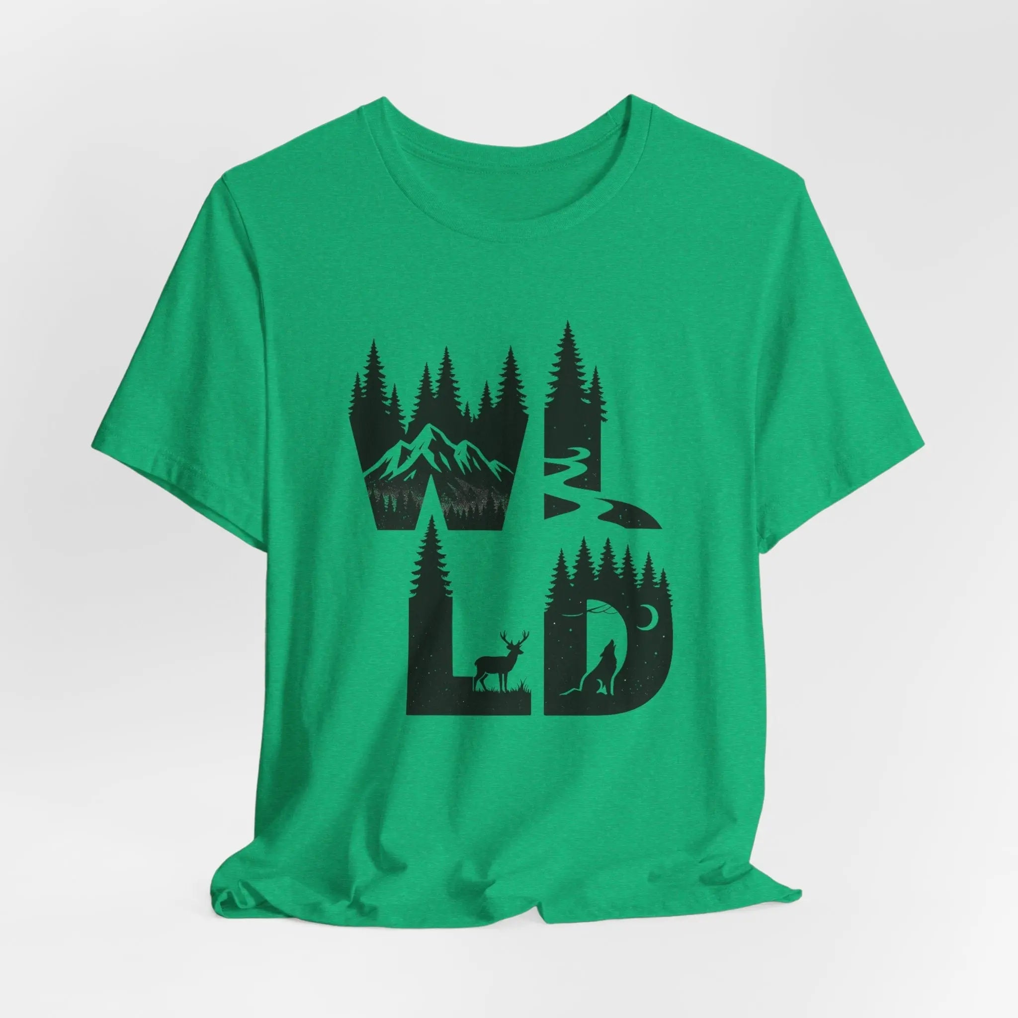 WILD Nature T-Shirt – Unisex Shirt mit Wald - & Tiermotiv | Nachhaltig & Bequem - ElmunoT-Shirt