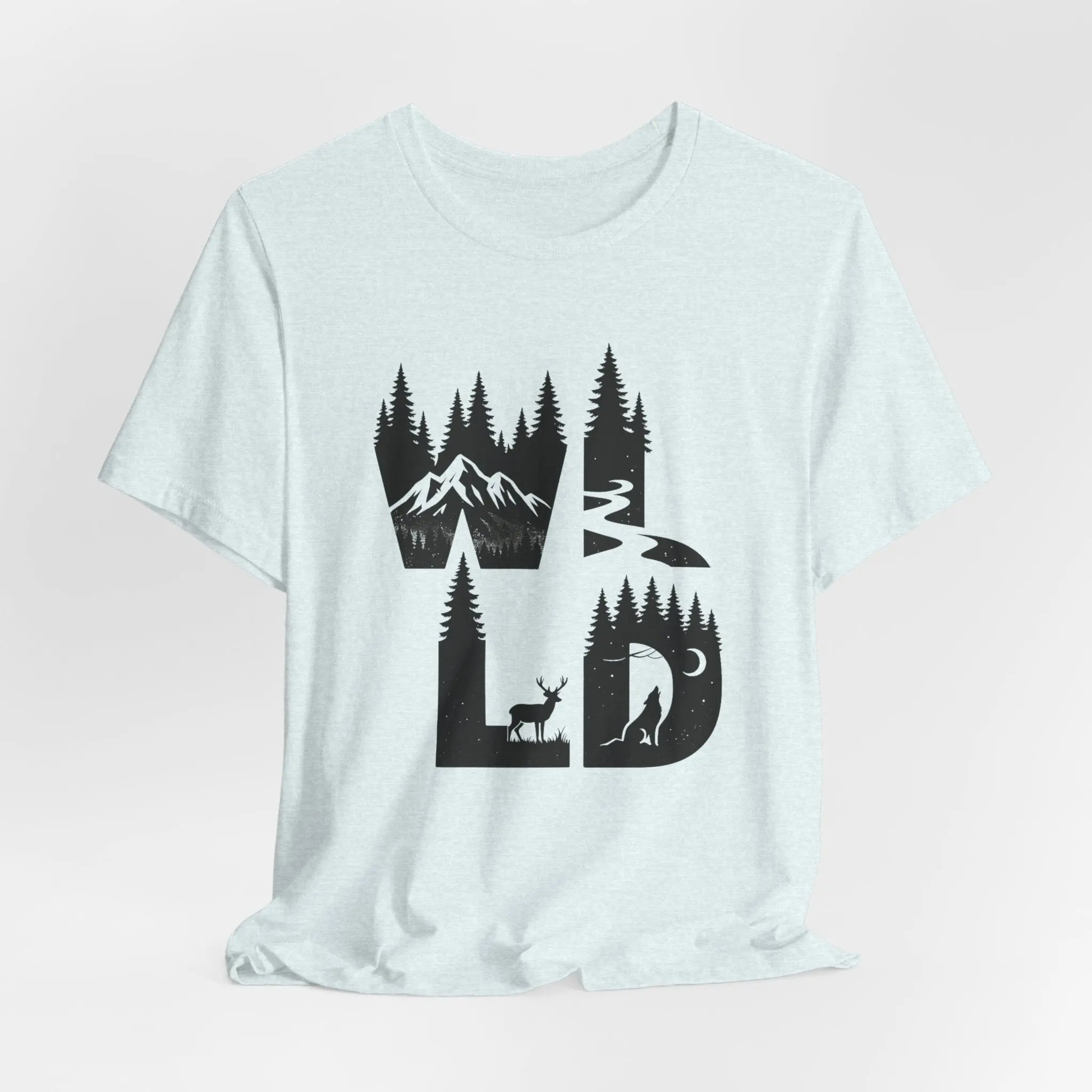 WILD Nature T-Shirt – Unisex Shirt mit Wald - & Tiermotiv | Nachhaltig & Bequem - ElmunoT-Shirt
