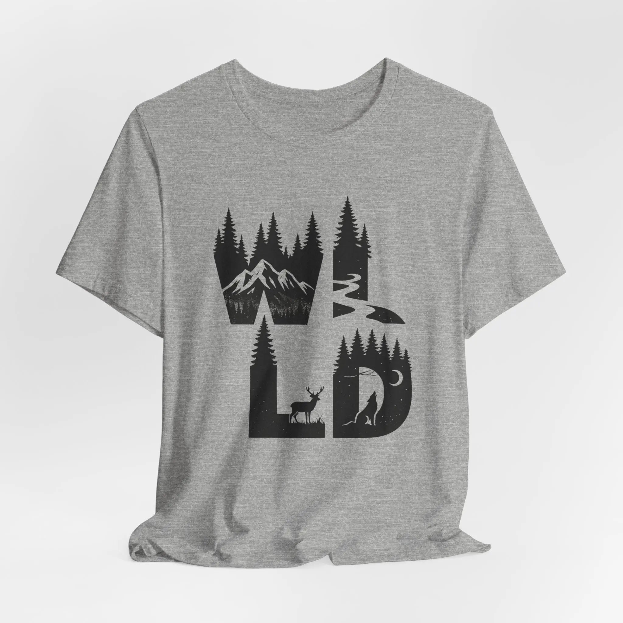 WILD Nature T-Shirt – Unisex Shirt mit Wald - & Tiermotiv | Nachhaltig & Bequem - ElmunoT-Shirt