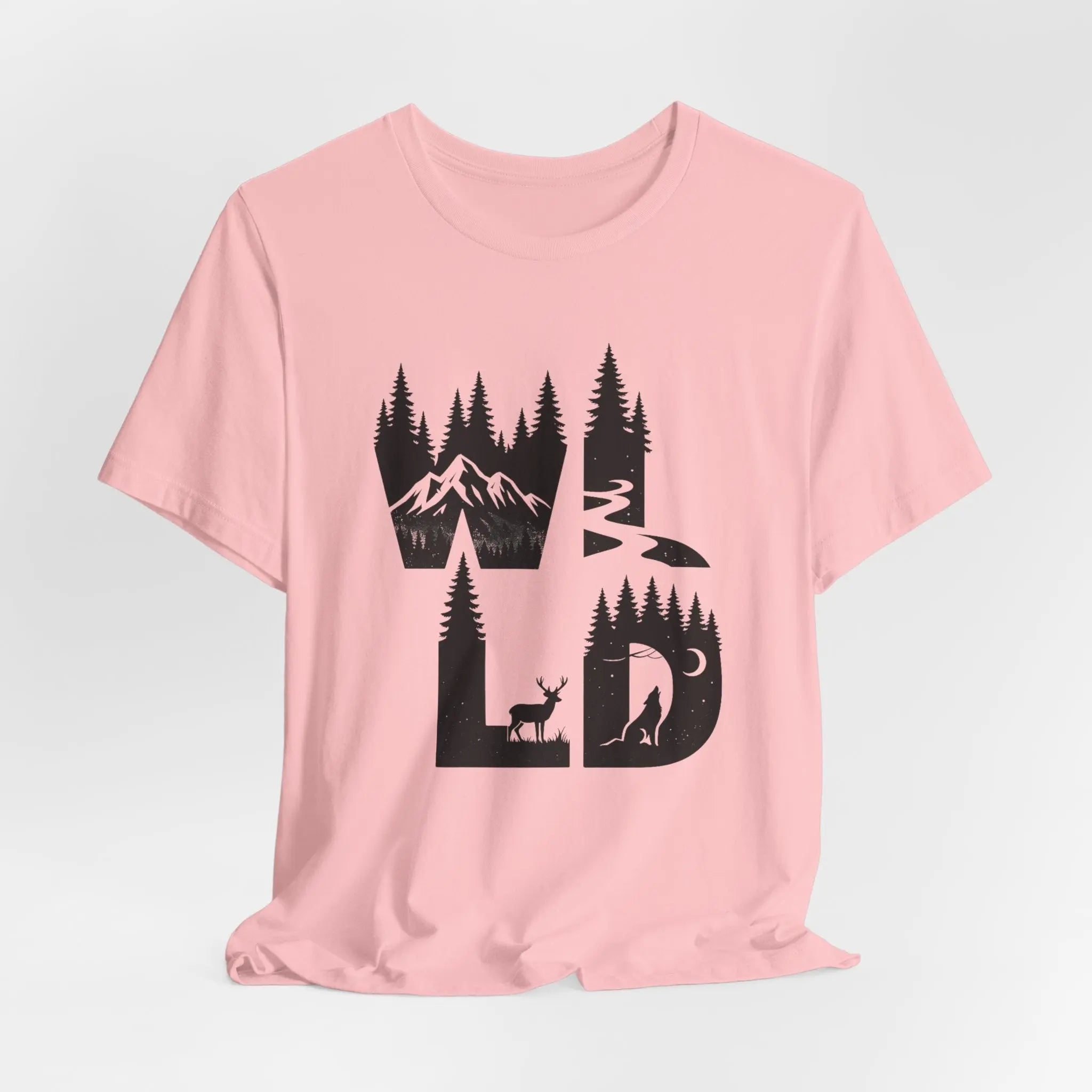 WILD Nature T-Shirt – Unisex Shirt mit Wald - & Tiermotiv | Nachhaltig & Bequem - ElmunoT-Shirt