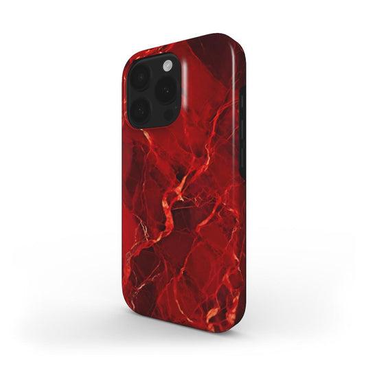 MagSafe Handyhülle – Rotes Marmor Design - ElmunoTech Accessories