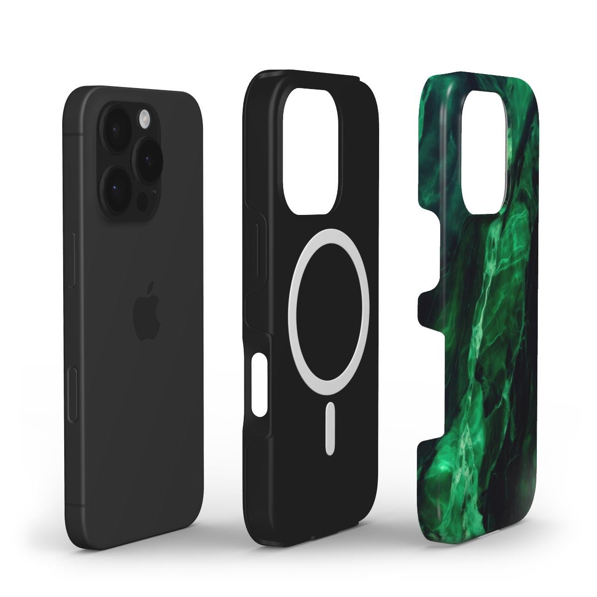 MagSafe Handyhülle – Smaragd Marmor Design - ElmunoTech Accessories