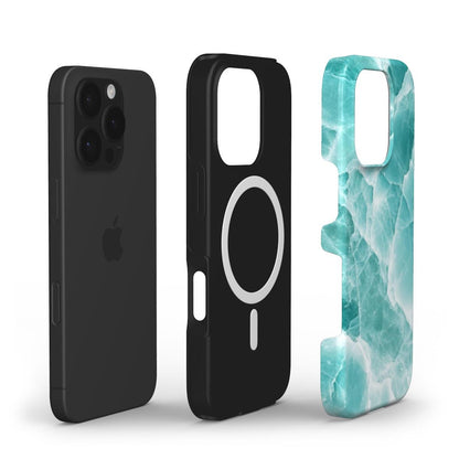 MagSafe Handyhülle – Türkis Marmor Design für iPhone - ElmunoTech Accessories