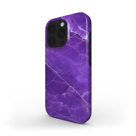 MagSafe Handyhülle – Violett - Marmor Design (Stoßfest) - ElmunoTech Accessories