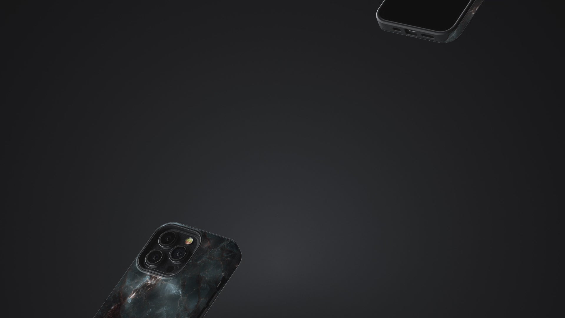 Stoßfeste Marmor-Design Handyhülle – „Midnight Surge“