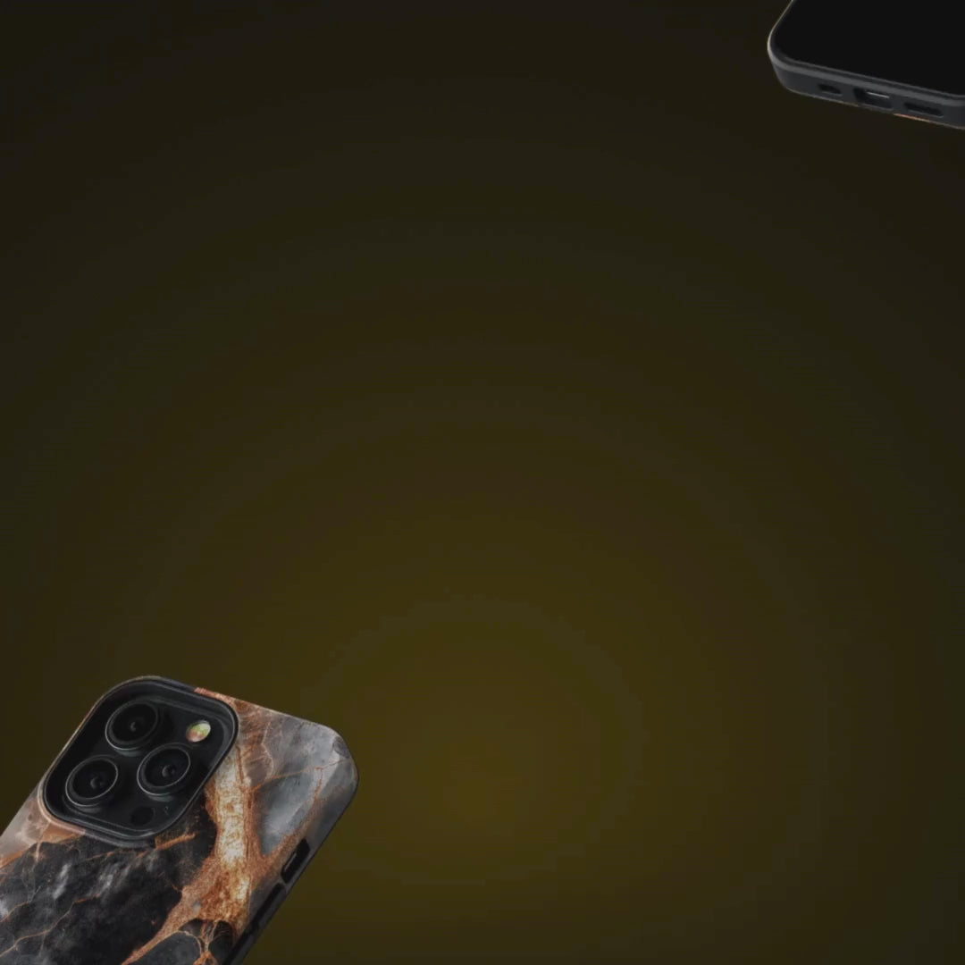 Stoßfeste Marmor-Design Handyhülle Obsidian Flame – Produktvideo mit Features