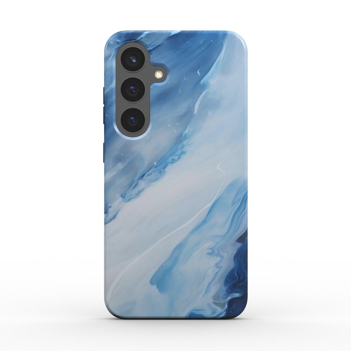 Stoßfeste Handyhülle – Abstraktes Blaues Wellen - Design - ElmunoTech Accessories