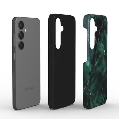 Stoßfeste Handyhülle – Dunkelgrünes Marmor Design - ElmunoTech Accessories