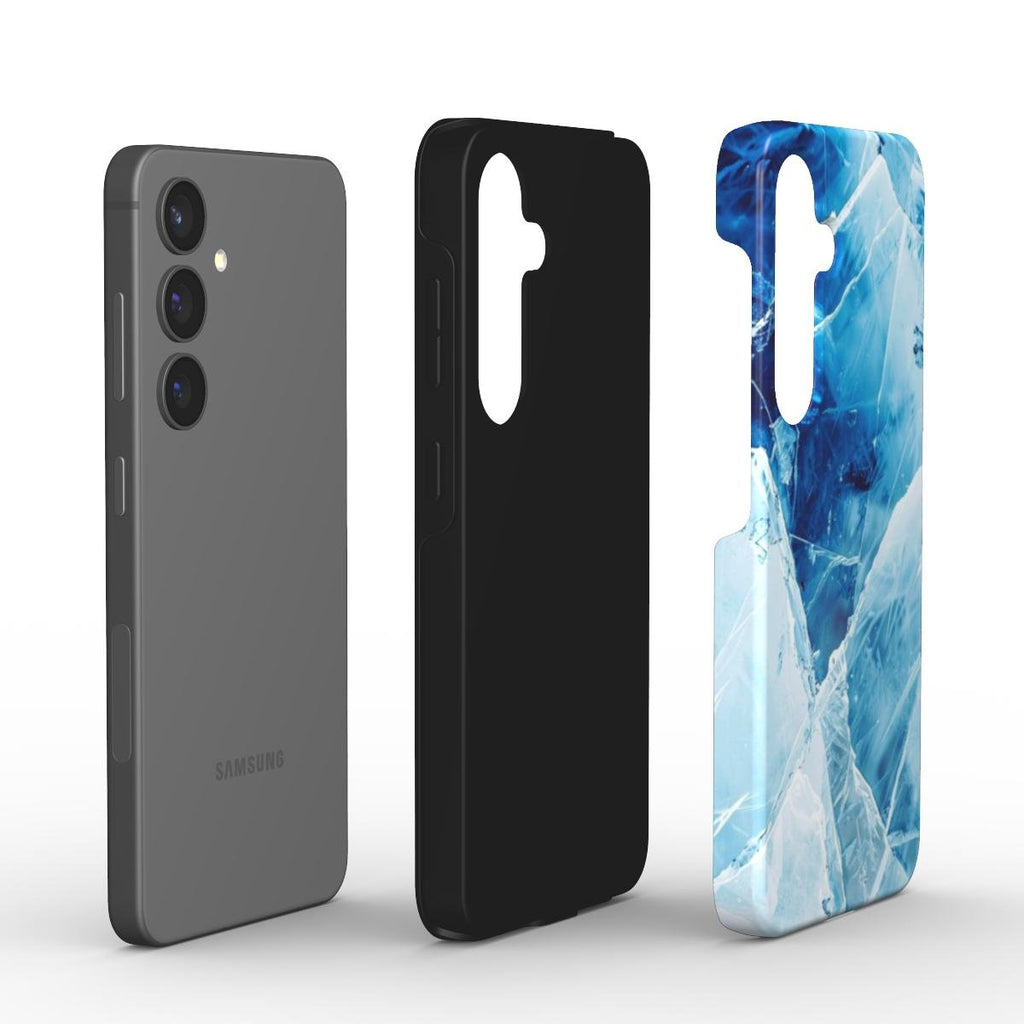 Stoßfeste Handyhülle – Eisblau Kristall - Design - ElmunoTech Accessories