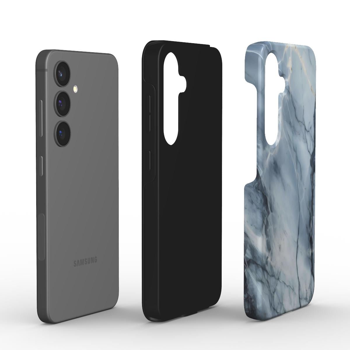 Stoßfeste Handyhülle – Marmor Grau Design - ElmunoTech Accessories