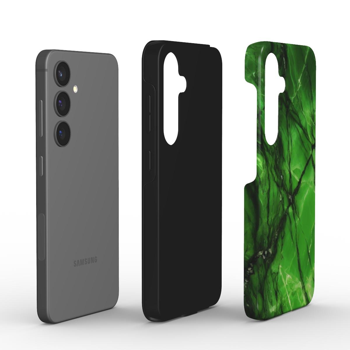 Stoßfeste Handyhülle – Marmor Grün Neon Design - ElmunoTech Accessories