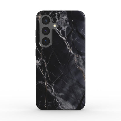 Stoßfeste Handyhülle – Schwarzes Marmor Design - ElmunoTech Accessories