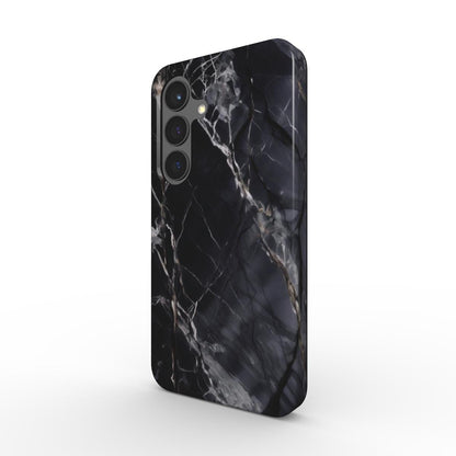 Stoßfeste Handyhülle – Schwarzes Marmor Design - ElmunoTech Accessories