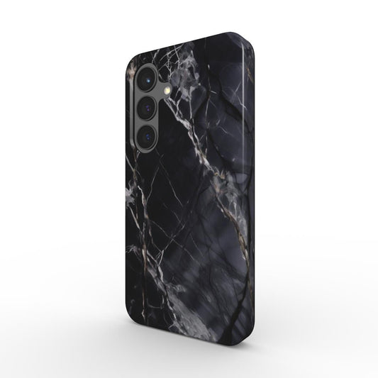 Stoßfeste Handyhülle – Schwarzes Marmor Design - ElmunoTech Accessories
