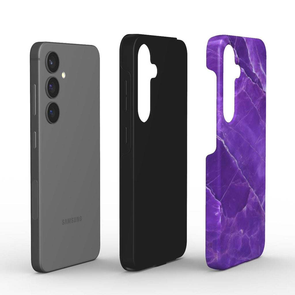 Stoßfeste Handyhülle – Violettes Marmor - Design - ElmunoTech Accessories
