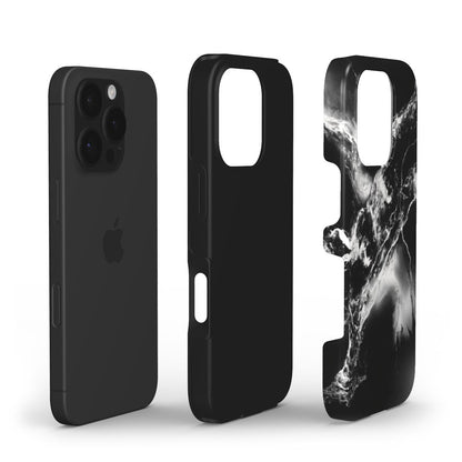 Stoßfeste Marmor Handyhülle – Schwarz & Weiß - ElmunoTech Accessories