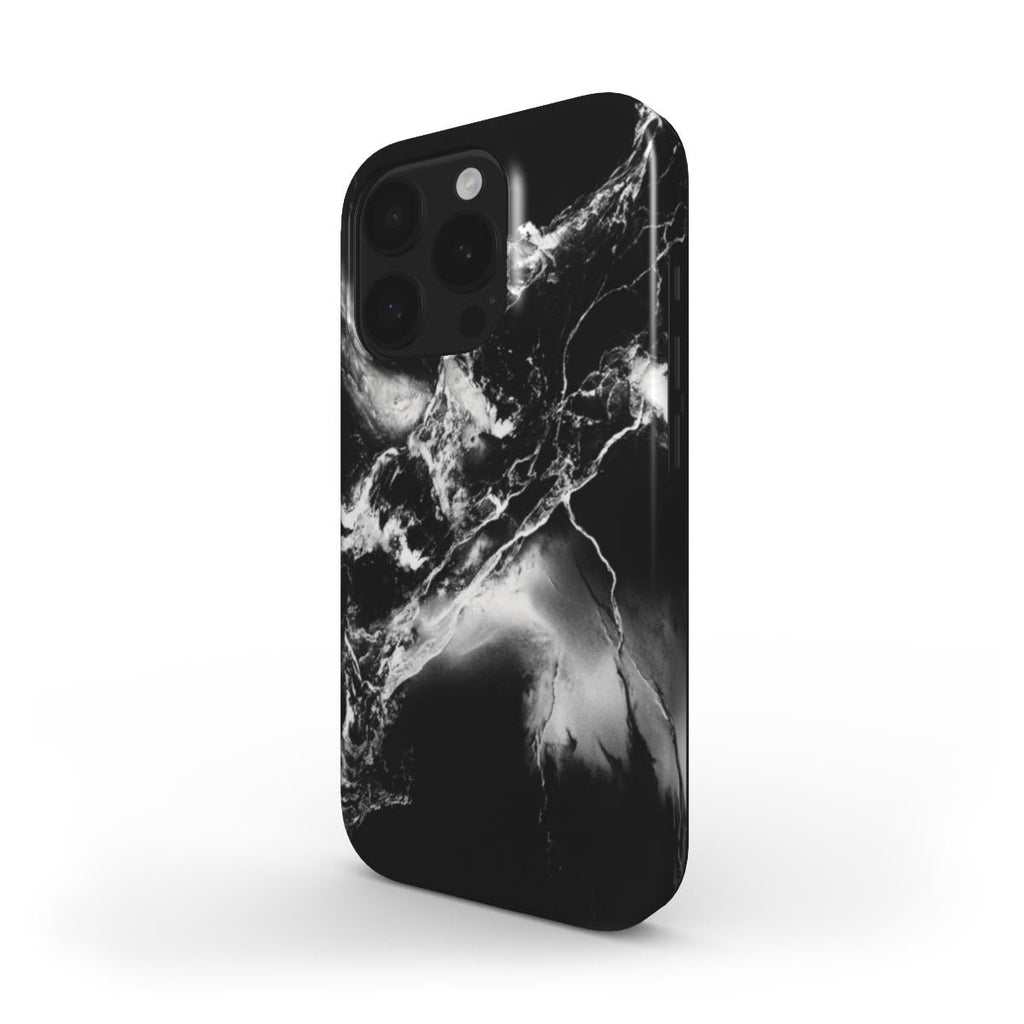 Stoßfeste Marmor Handyhülle – Schwarz & Weiß - ElmunoTech Accessories