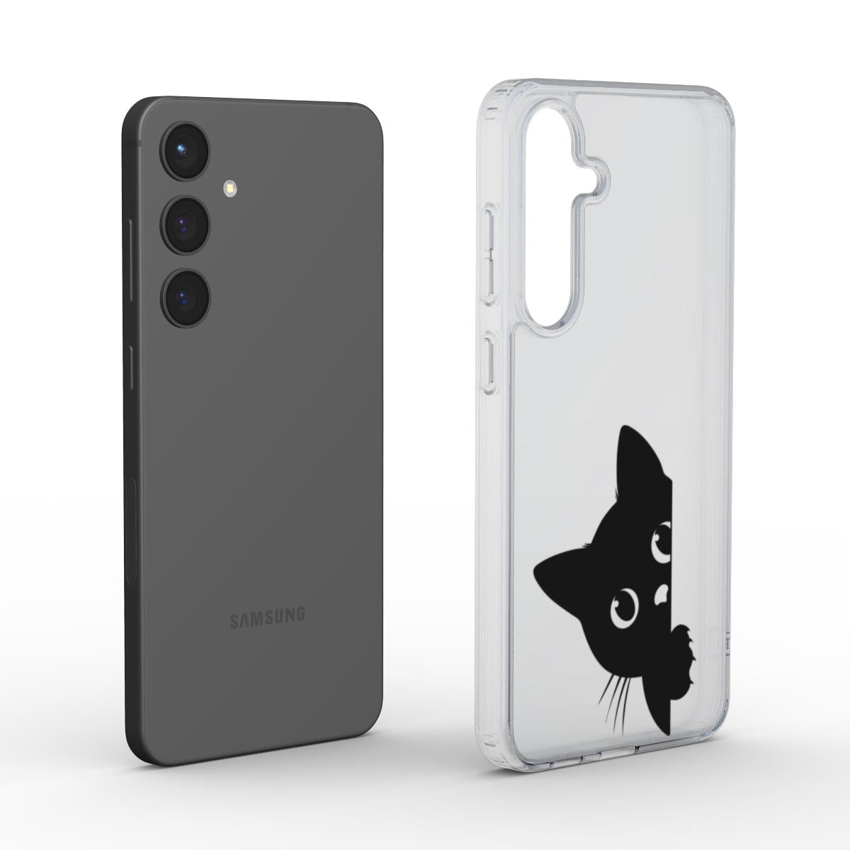 transparente smartphone hülle katzenmotiv samsung modell