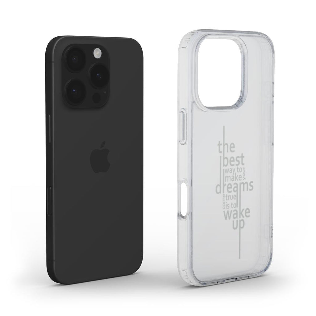 Transparente Handyhülle mit Zitat – "Wake Up" Design | TPU Case - ElmunoTech Accessories