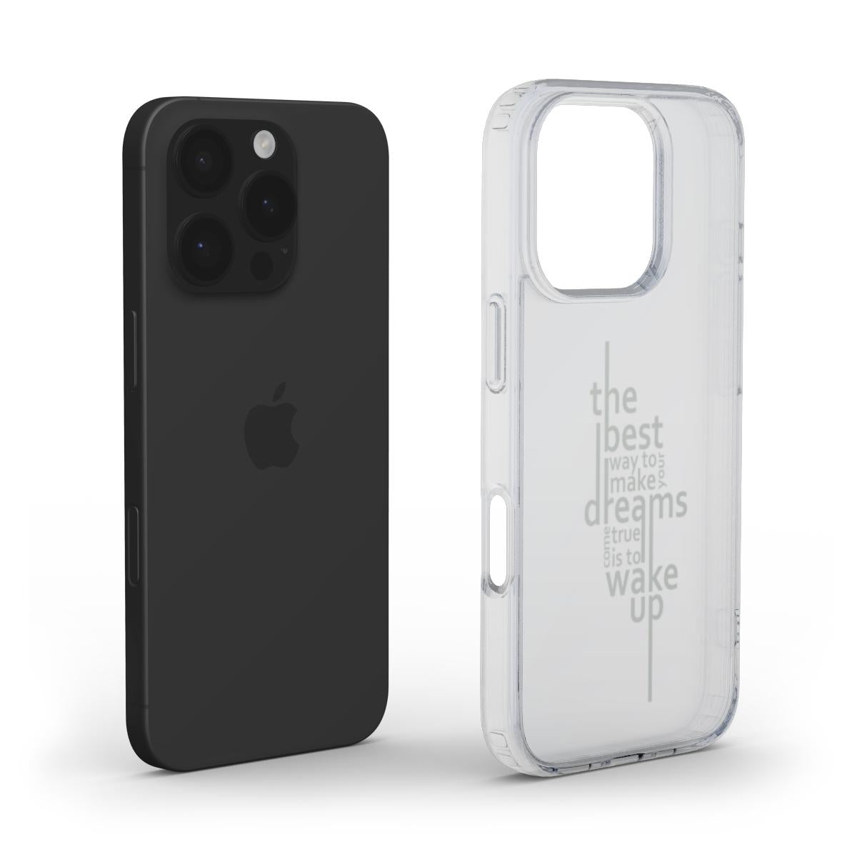 Transparente Handyhülle mit Zitat – "Wake Up" Design | TPU Case - ElmunoTech Accessories