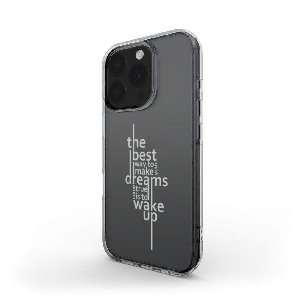 Transparente Handyhülle mit Zitat – "Wake Up" Design | TPU Case - ElmunoTech Accessories