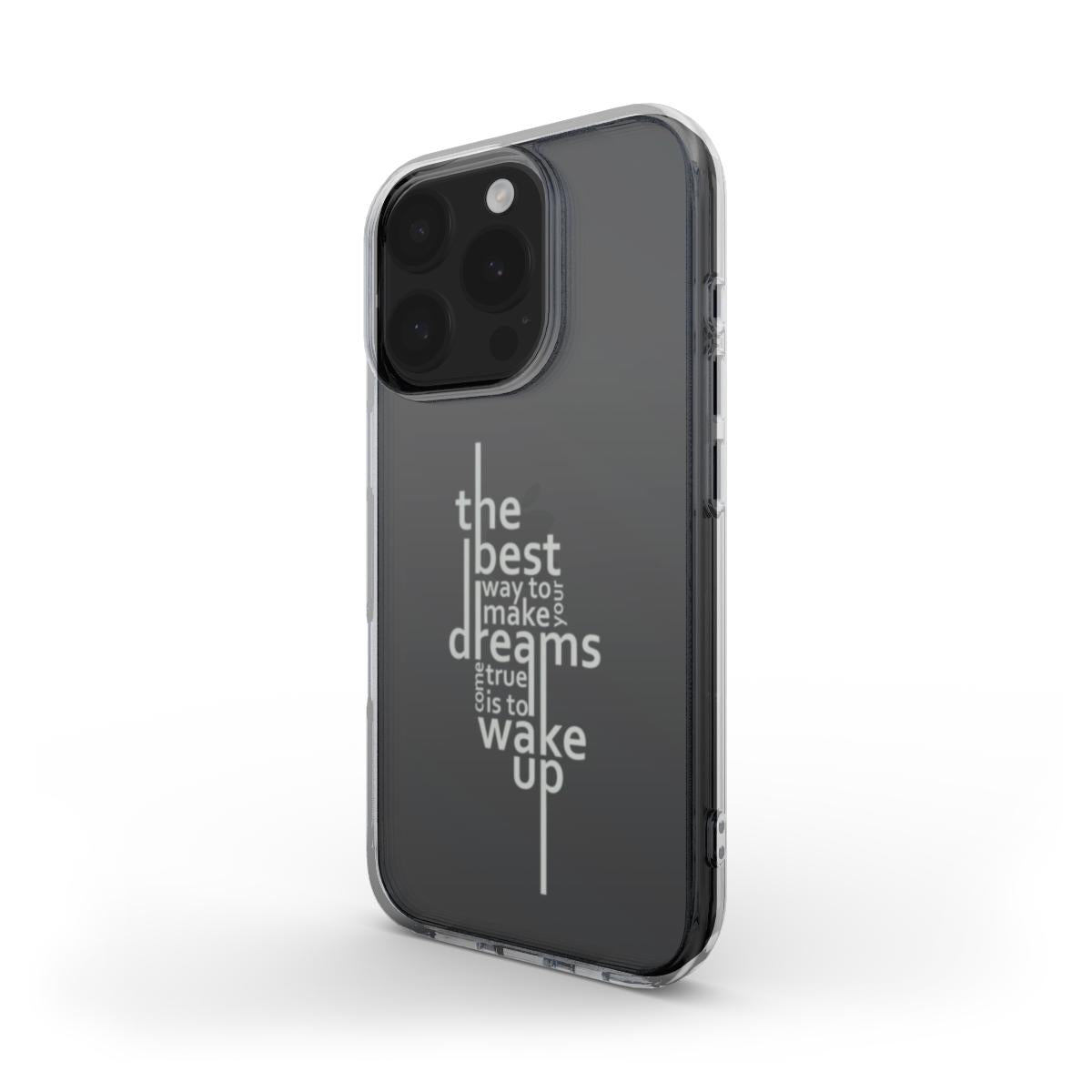 Transparente Handyhülle mit Zitat – "Wake Up" Design | TPU Case - ElmunoTech Accessories