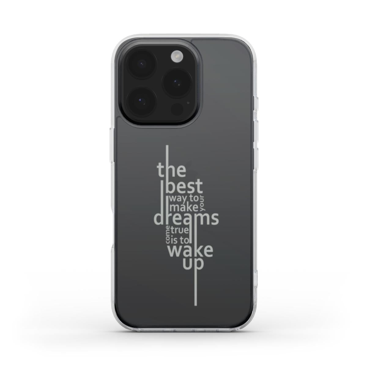 Transparente Handyhülle mit Zitat – "Wake Up" Design | TPU Case - ElmunoTech Accessories