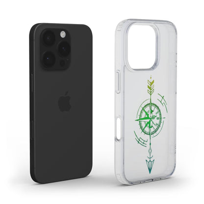 Transparente Handyhülle – Neon Kompass & Pfeil Design - ElmunoTech Accessories