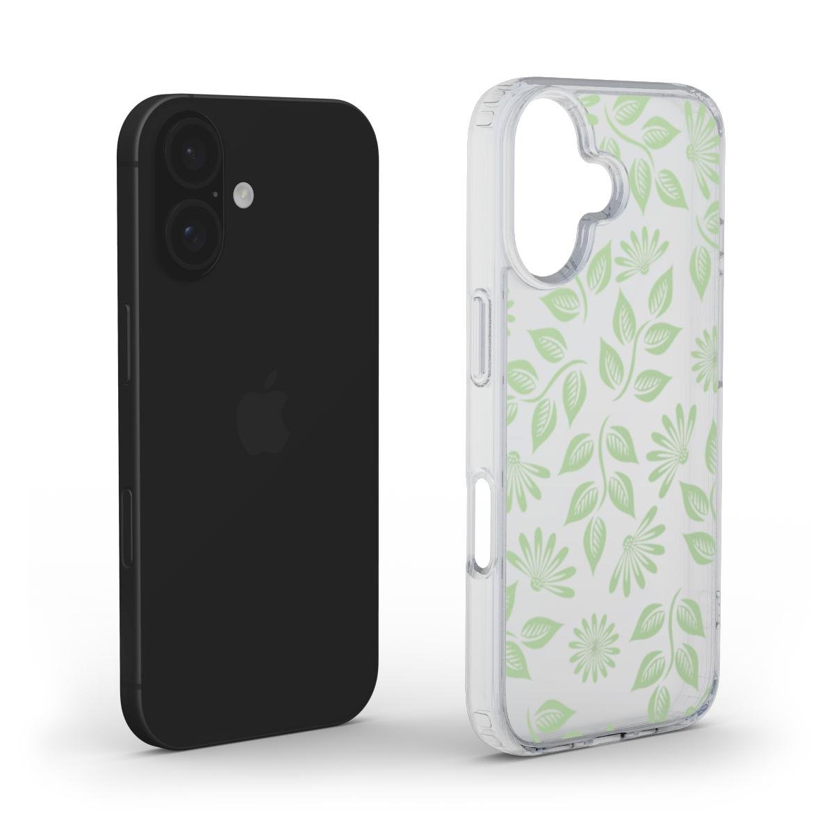 Transparente TPU Handyhülle mit Blättern – Für iPhone & Samsung - ElmunoTech Accessories