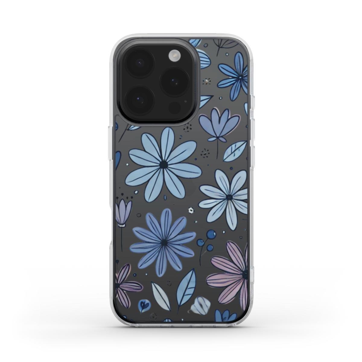 transparente handyhülle blumenmotiv rückseite