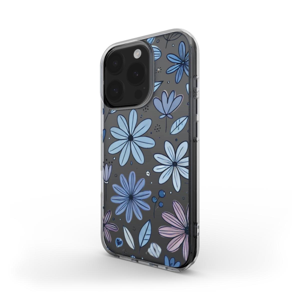 transparente tpu handyhülle blumenmuster seitenansicht